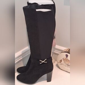 Kelly & Katie Dawsyn Black Knee High Heeled Boots Sz 10M NWT